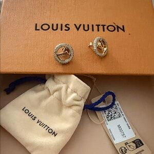 Louis Vuitton Gold and Silver Circle Earrings